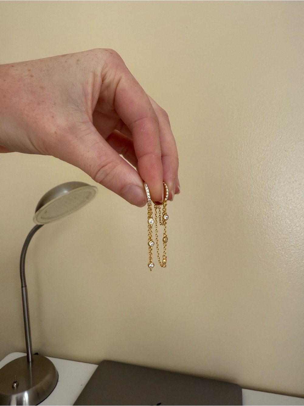 Anna Zuckerman Huggie Drop Earrings